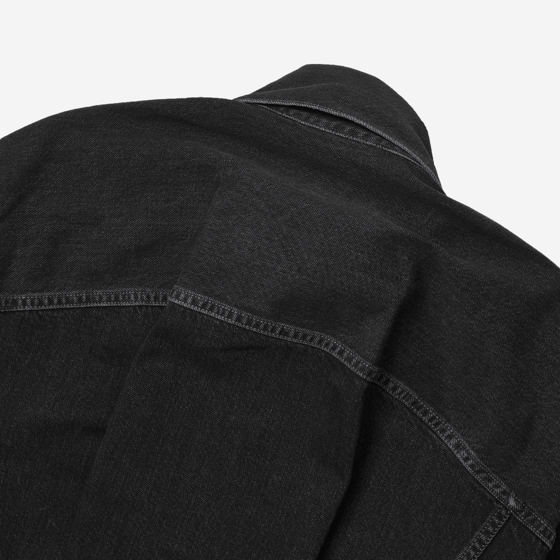 (W) 아크네 스튜디오 데님 자켓 릴랙스드 크롭 핏 블랙((W) Acne Studios Denim Jacket Relaxed Cropped Fit Black) - 4