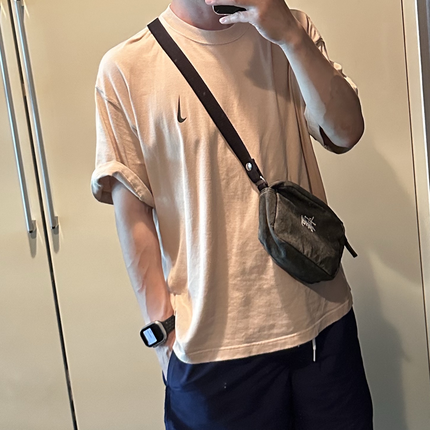 Nike x Billie Eilish NRG T-Shirt Mushroom - Asia, Stussy Canvas Side Pouch Washed Black 착용 스타일