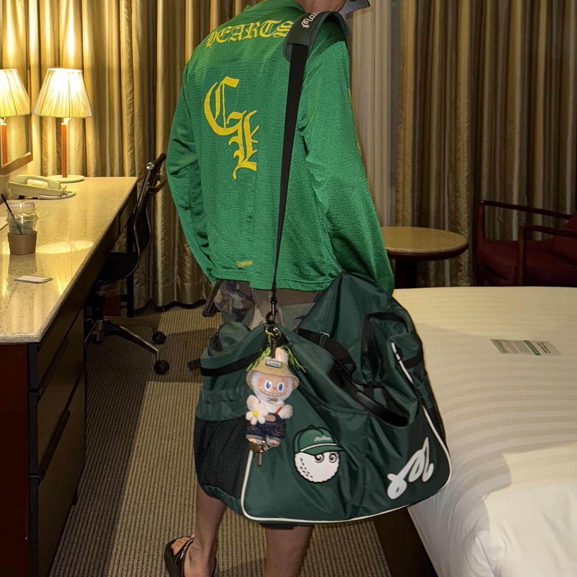 Chrome Hearts Mesh Long Sleeve Jersey Green 착용 스타일 - 3