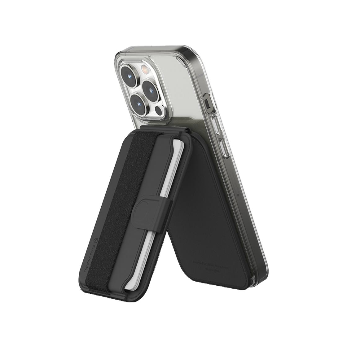 신지모루 맥세이프 M 풀탭 스탠드 카드지갑 케이스 블랙(SINJIMORU MagSafe M Pull Tab Stand Card Wallet Case Black)