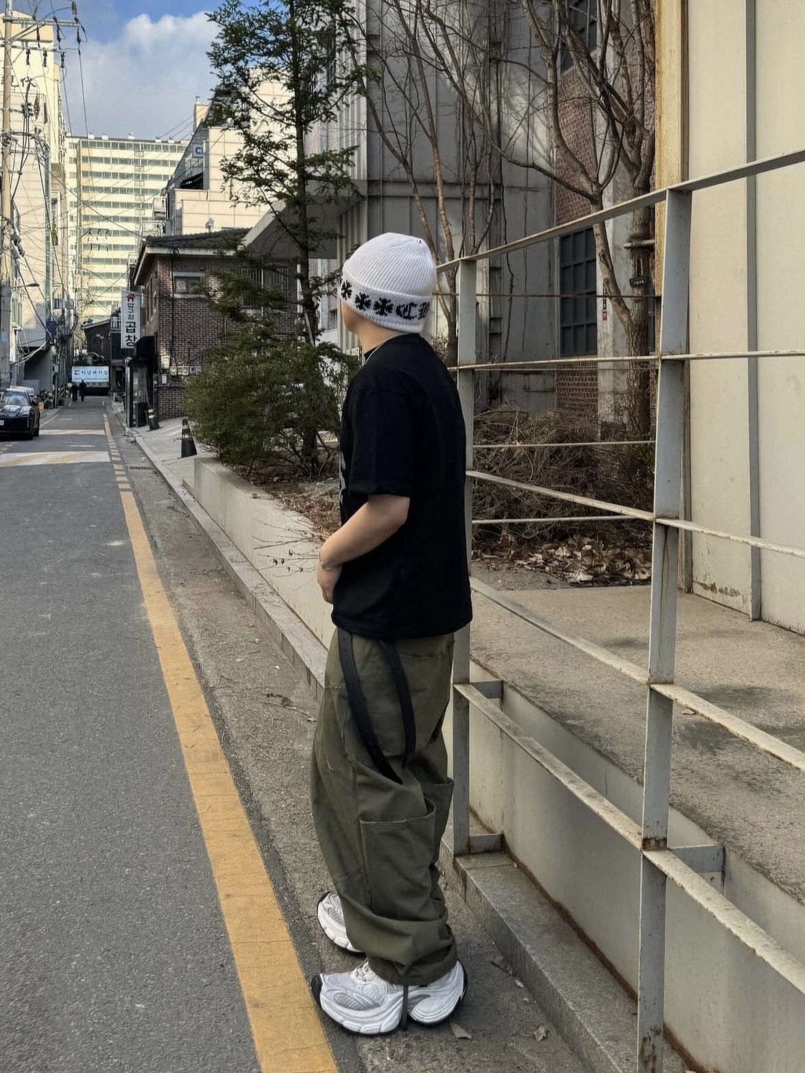 Chrome Hearts Big Daddy Cashmere Beanie White 착용 스타일