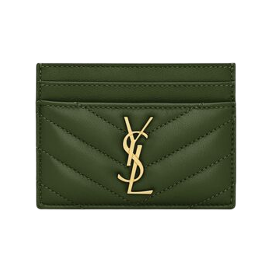 생로랑 카산드라 카드 케이스 램스킨 올리브 우드(Saint Laurent Cassandre Card Case in Lambskin Olive Wood)