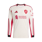 Adidas Liverpool FC 2025/26 Away Long Sleeve Jersey Wonder White - KR Sizing (Non Marking Ver.)