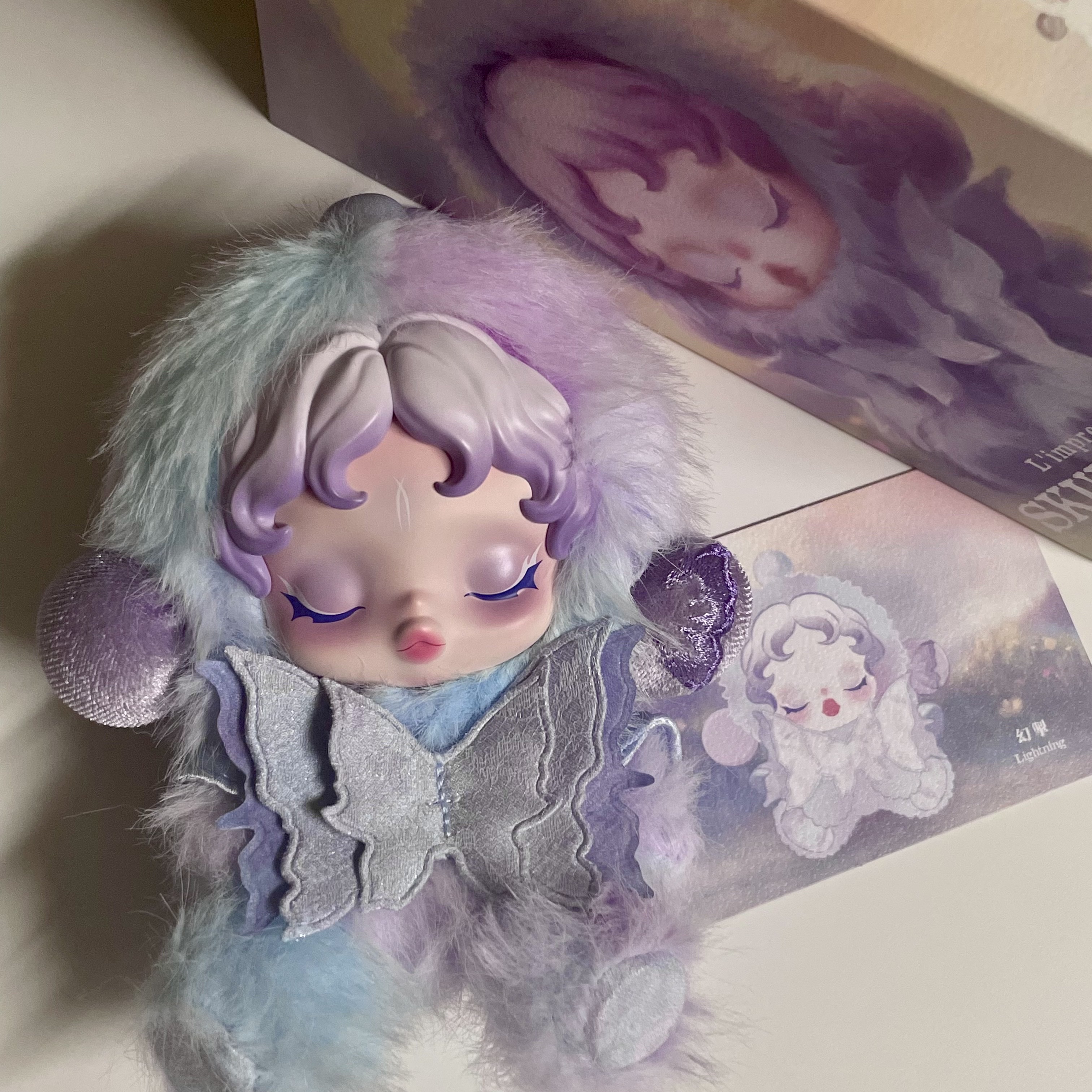 Pop Mart Skullpanda L’Impressionnisme Series Plush Doll Lightning (Opened Case) 착용 스타일 - 2