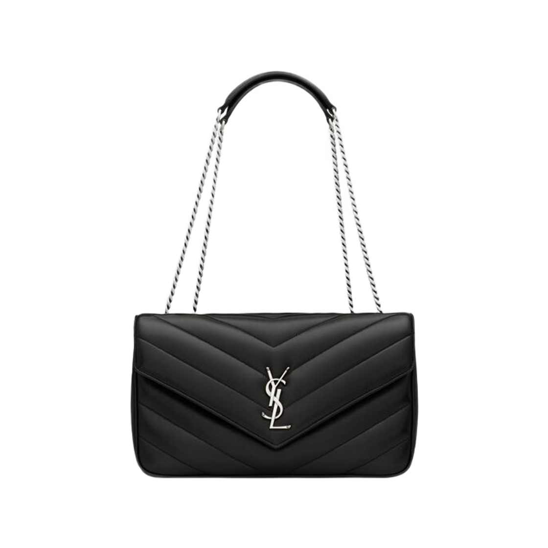 801439-AAE4Y-1000 Saint Laurent Loulou Medium in Matelasse Lambskin Noir