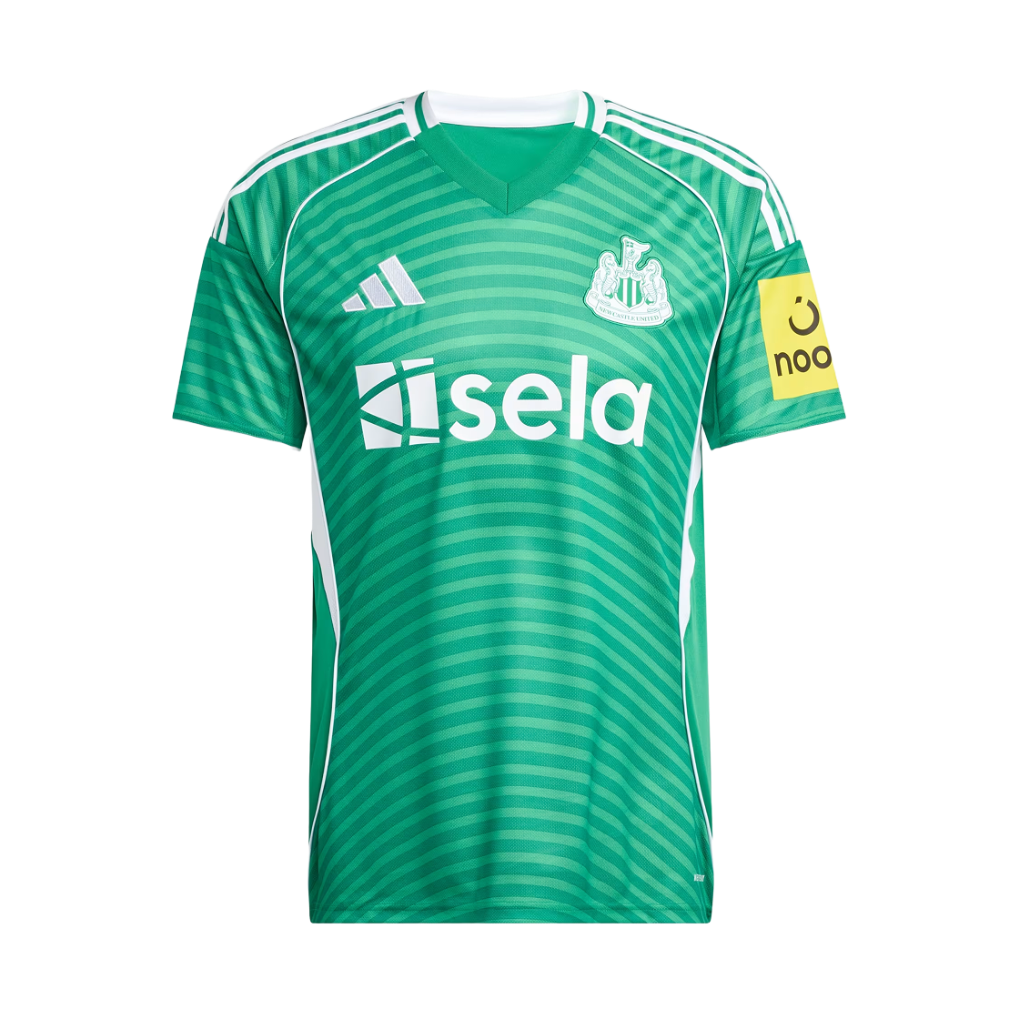 아디다스 뉴캐슬 유나이티드 FC 2025/26 어웨이 저지 팀 그린 화이트 - US 사이즈 (논 마킹 버전)(Adidas Newcastle United FC 2025/26 Away Jersey Team Green White - US Sizing (Non Marking Ver.))