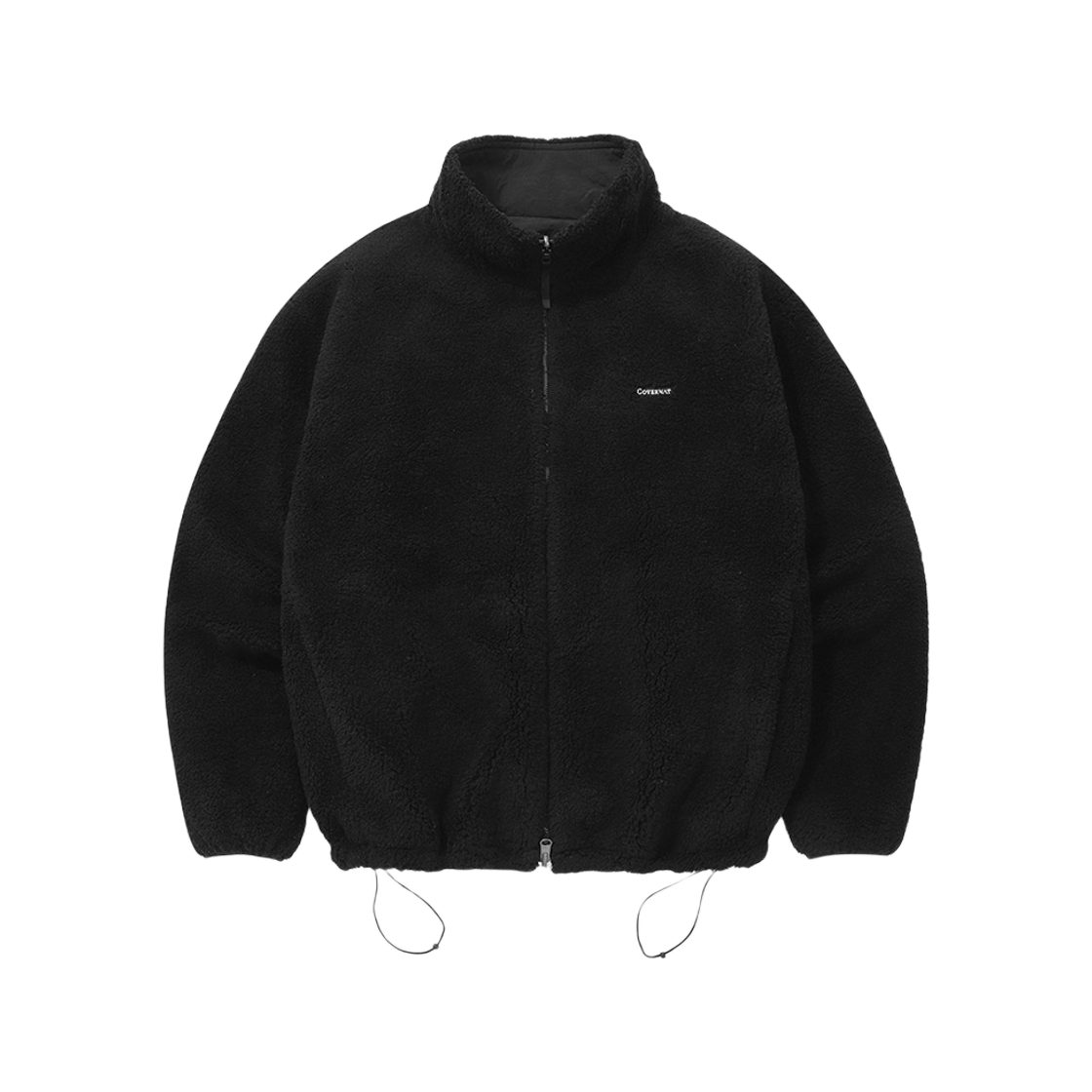 커버낫 스탠카라 리버시블 쉐르파 자켓 블랙(Covernat Stand Collar Reversible Sherpa Jacket Black)