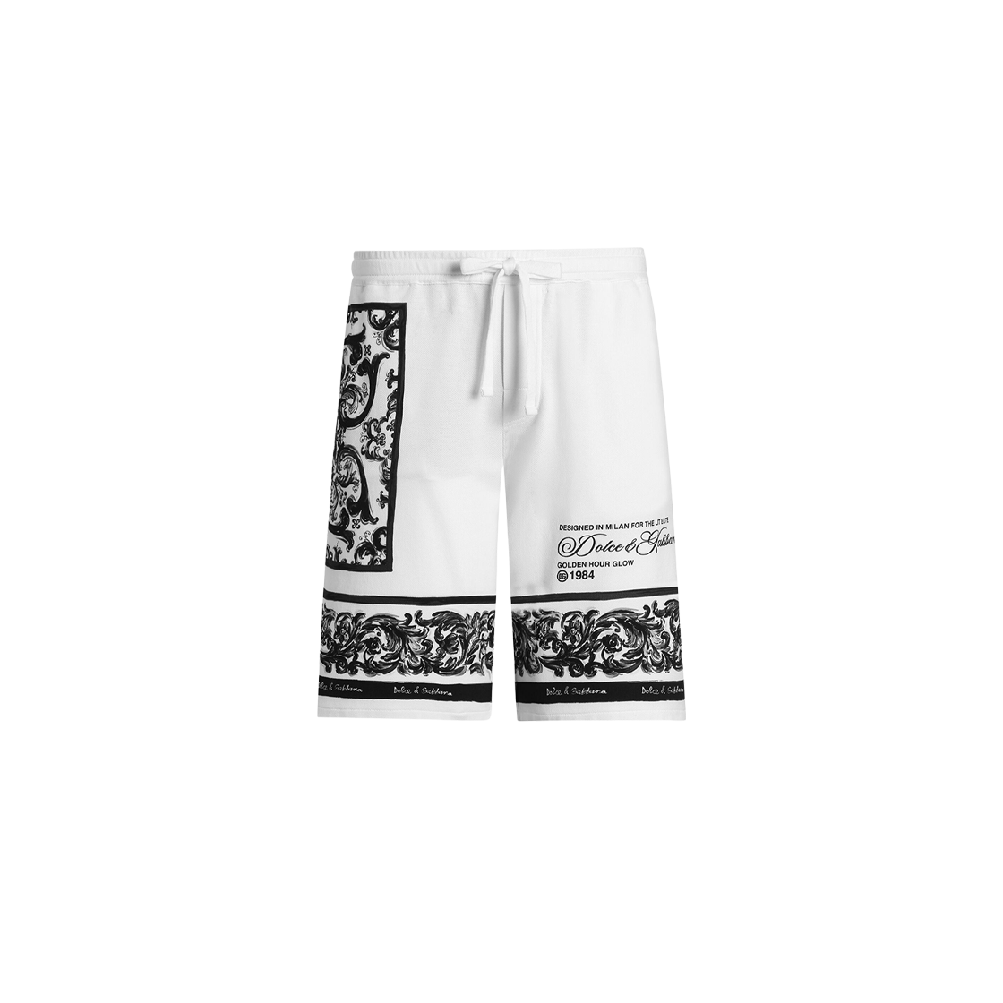 GV37ATII7HNHX5DQ Dolce & Gabbana Majolica Print Double Pique Bermuda Shorts Multicolor