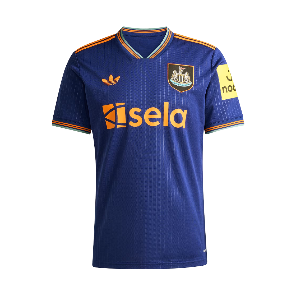 아디다스 뉴캐슬 유나이티드 FC 2025/26 3rd 저지 빅토리 블루 바이아 오렌지 - KR 사이즈 (논 마킹 버전)(Adidas Newcastle United FC 2025/26 3rd Jersey Victory Blue Bahia Orange - KR Sizing (Non Marking Ver.))