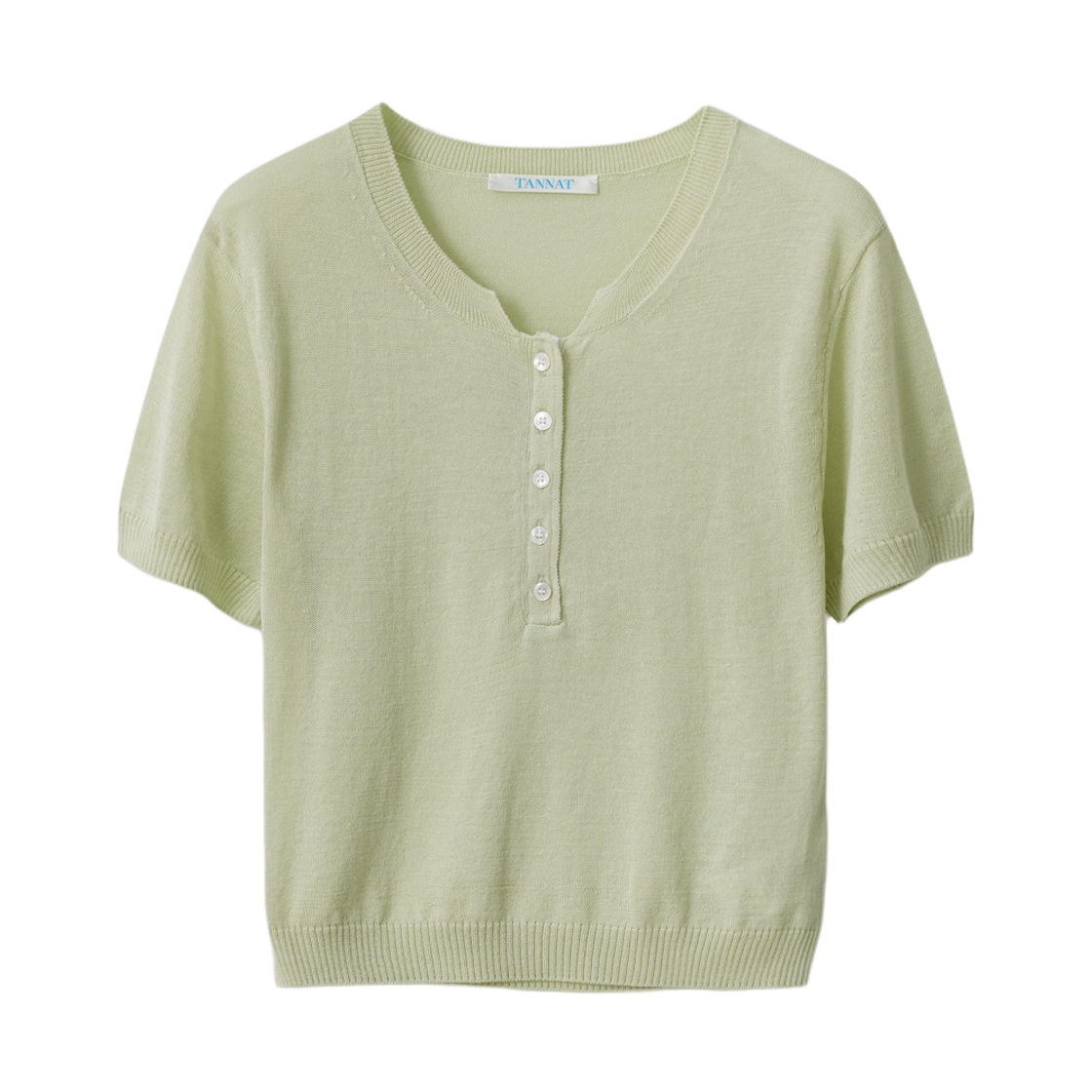 TA12422 TANNAT T/T Mellow button knit - Lime