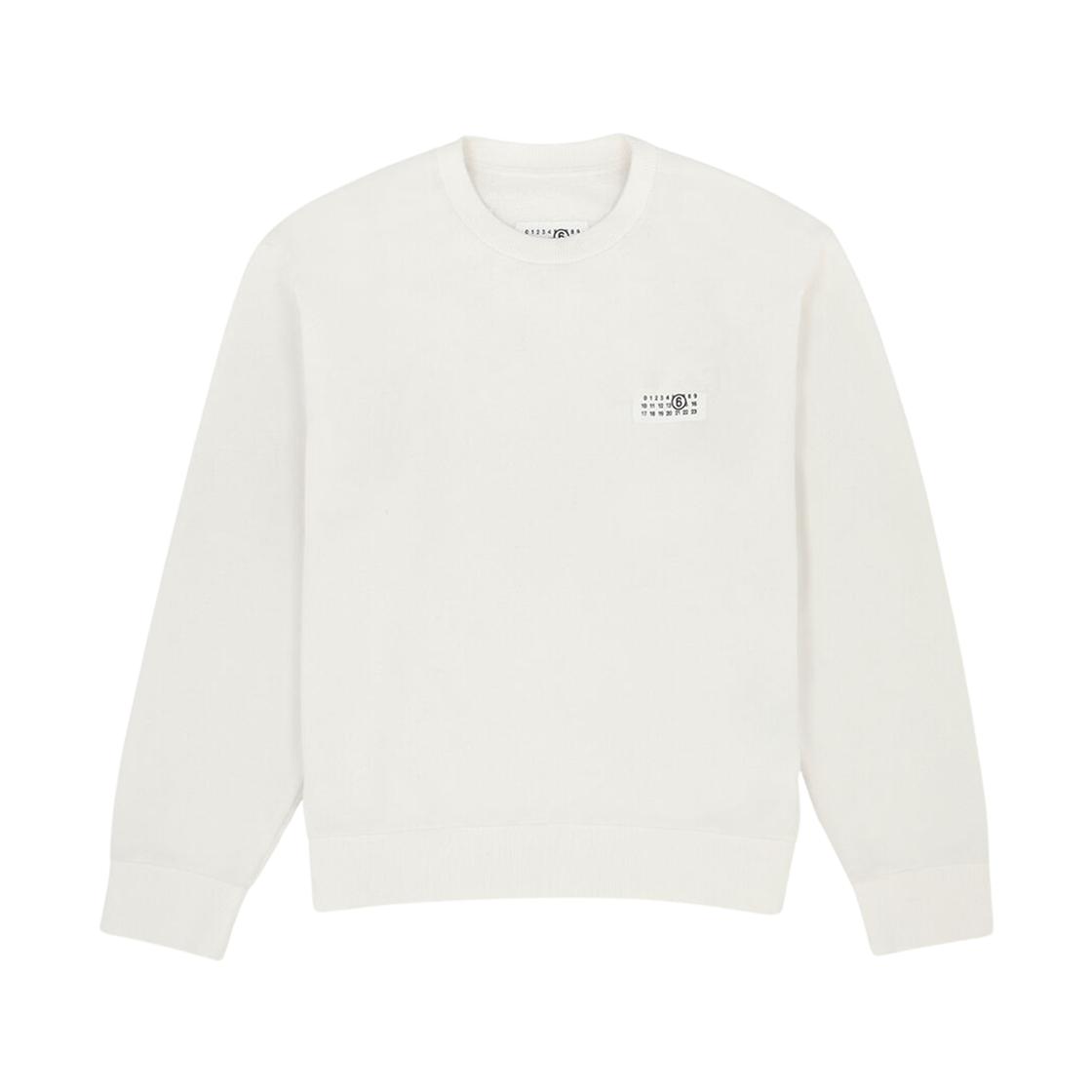 SH2GU0025M25024101 MM6 Maison Margiela Numeric Logo Jumper White