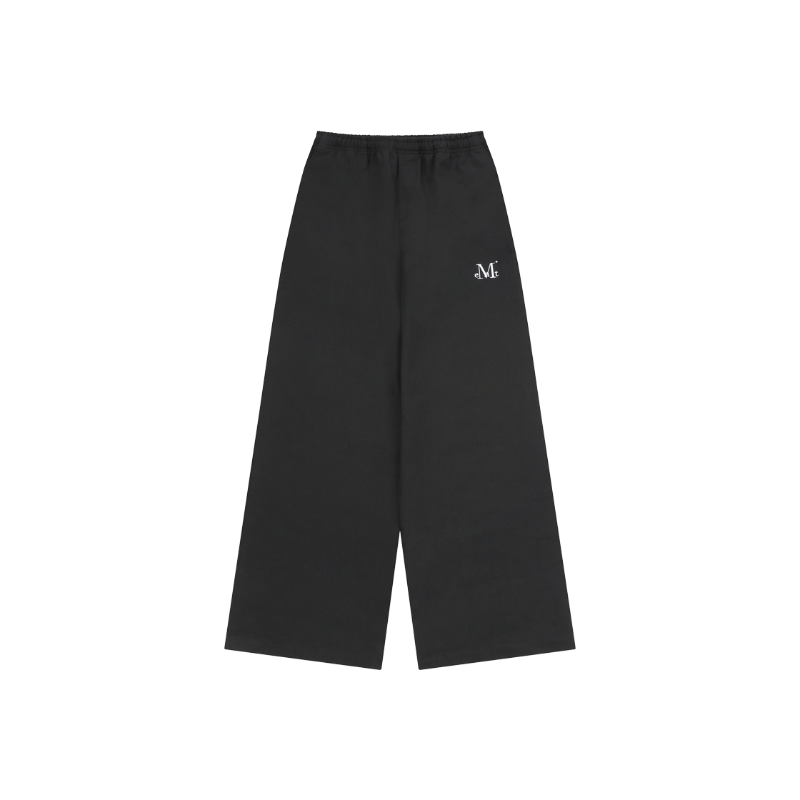 P0000BAX MUCENT Raon Poly Wide Banding Pants Unisex Black