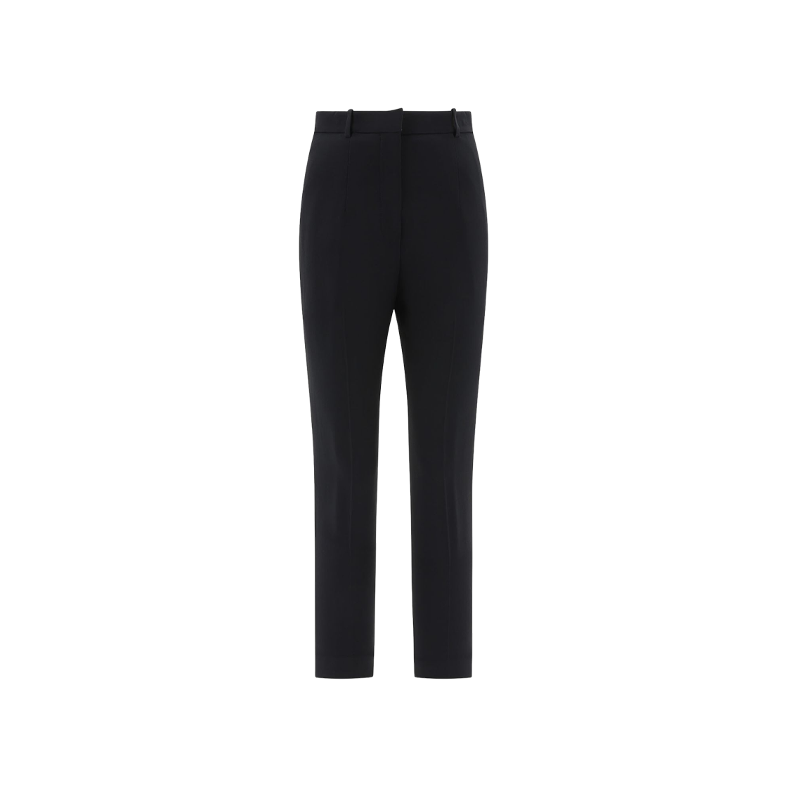 (W) 알렉산더 맥퀸 하이 웨이스트 시가렛 팬츠 블랙((W) Alexander McQueen High Waisted Cigarette Pants Black)
