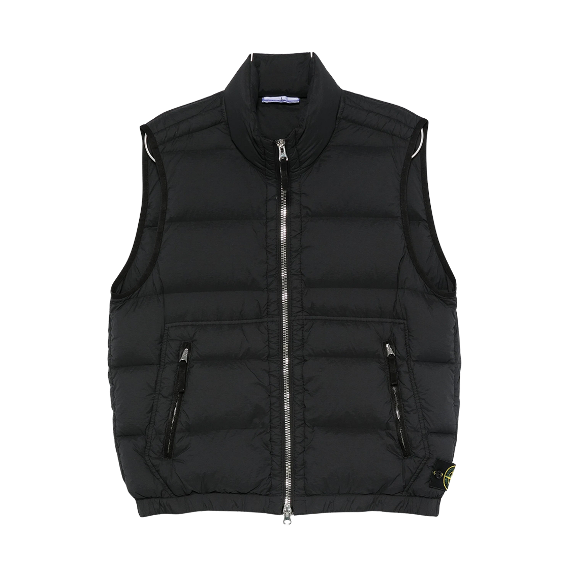 스톤 아일랜드 G100007 심리스 터널 나일론 다운-TC 다운 베스트 블랙 - 25FW(Stone Island G100007 Seamless Tunnel Nylon Down-TC Down Vest Black - 25FW)