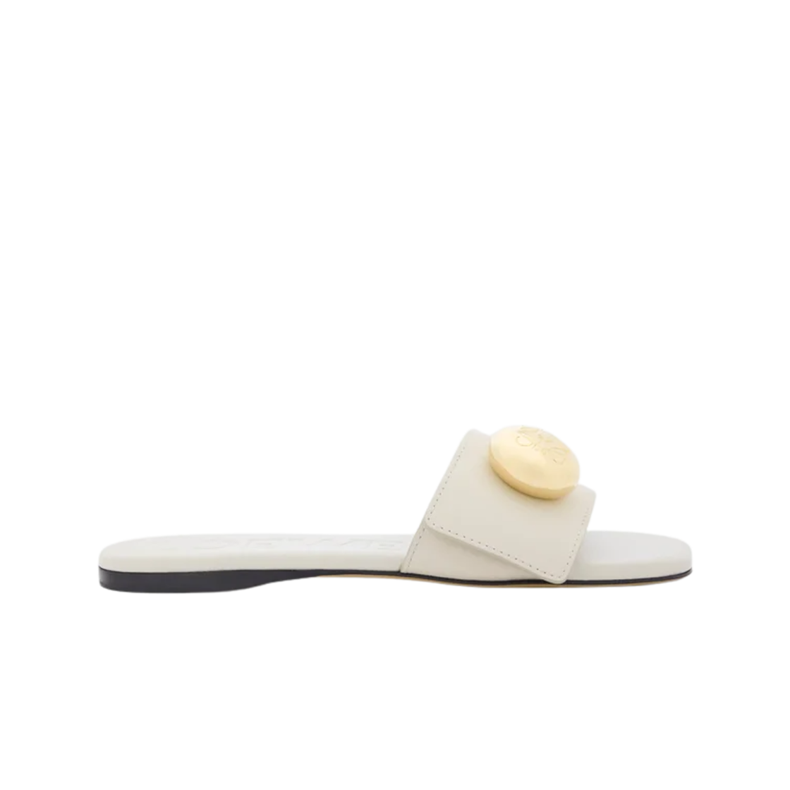 L815465XB0-3006 (W) Loewe Pebble Slide in Soft Calfskin Sea Salt