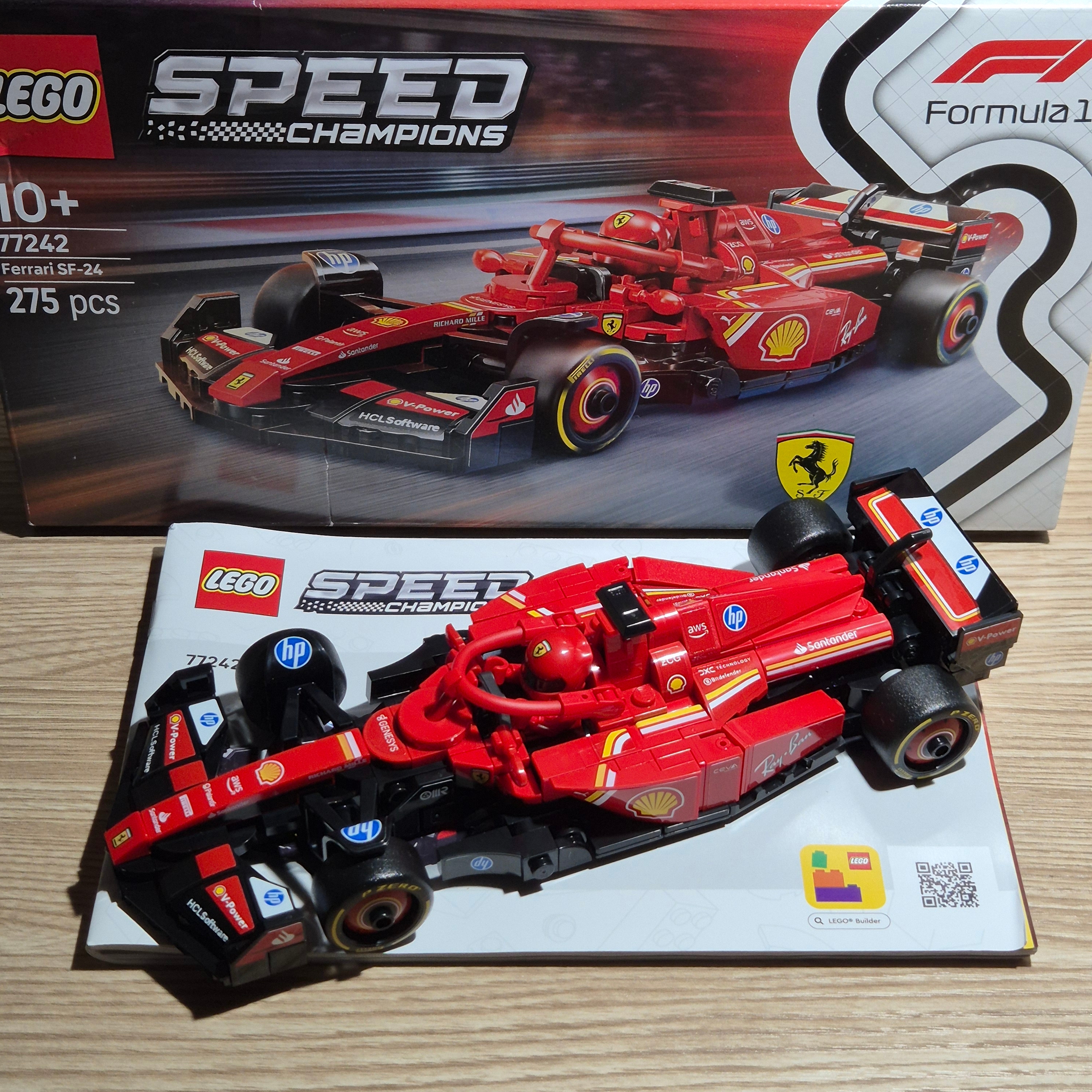 Lego Speed Champions Ferrari SF-24 F1 Race Car 착용 스타일