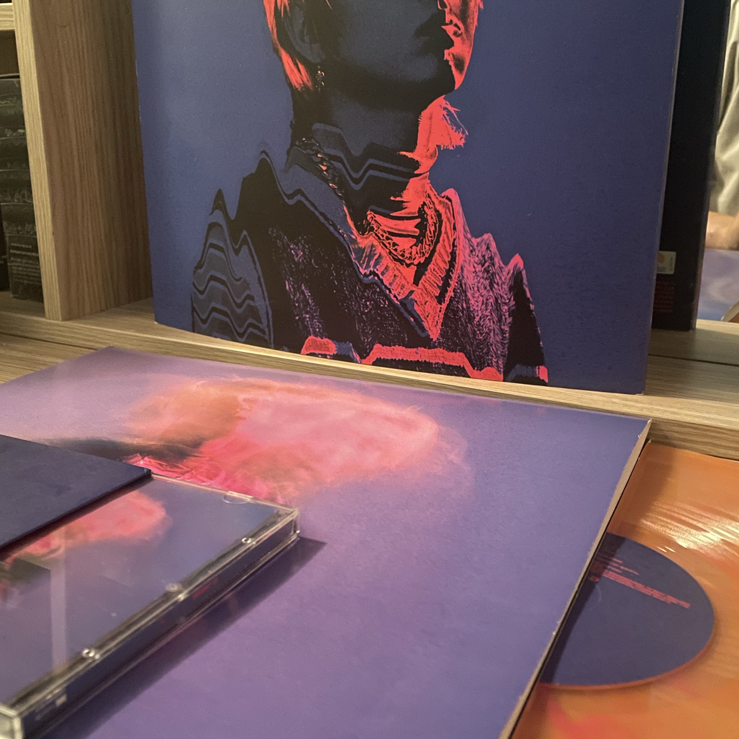 C JAMM 1st Mini Album Keung LP Limited Edition Orange Red Marbled, C JAMM 1st Mini Album Keung CD 착용 스타일