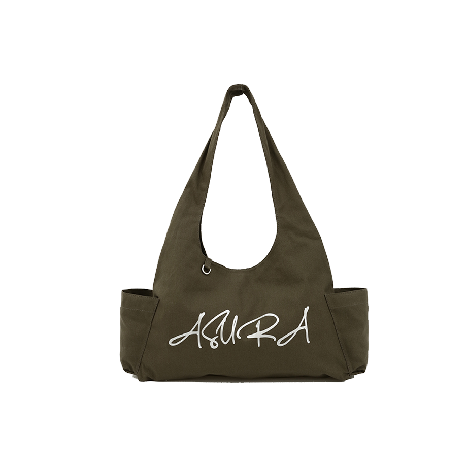 A25SSAC01KK0F Asura Silver Logo Canvas Bag Khaki