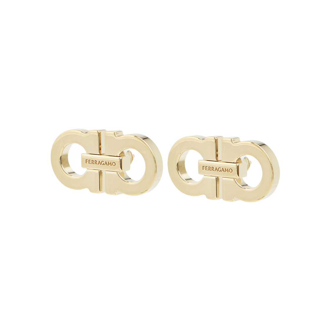 [15% 쿠폰] (W) 페라가모 더블 간치니 이어링 골드([15% 쿠폰] (W) Ferragamo Double Gancini Earring Gold)