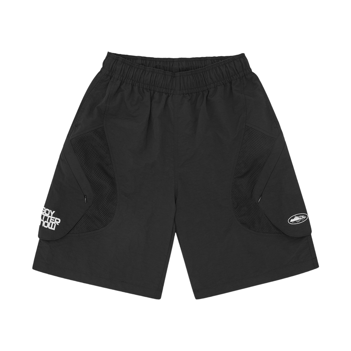 - Corteiz x Boy Better Know Nylon Panel Short Black