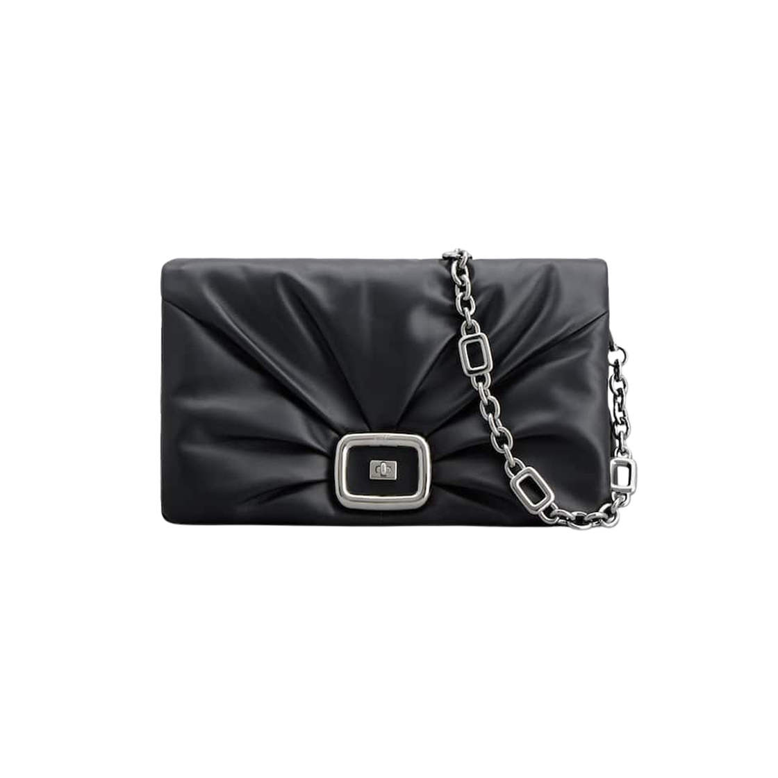 로저 비비에 비브 쇼크 레더 라지 백 블랙(Roger Vivier Viv Choc Large Bag in Leather Black)