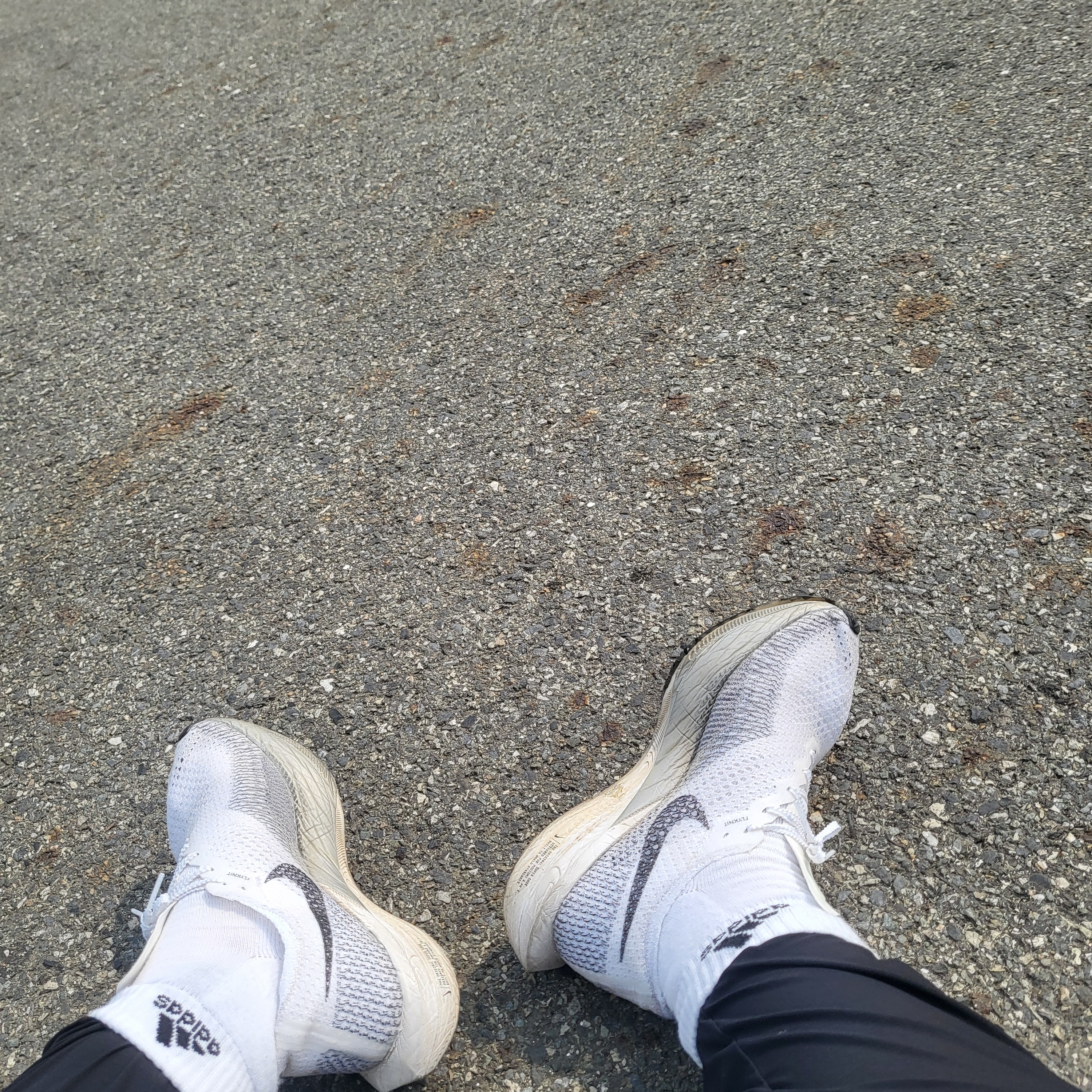 Nike ZoomX Vaporfly Next% 3 White Grey 착용 스타일 - 2