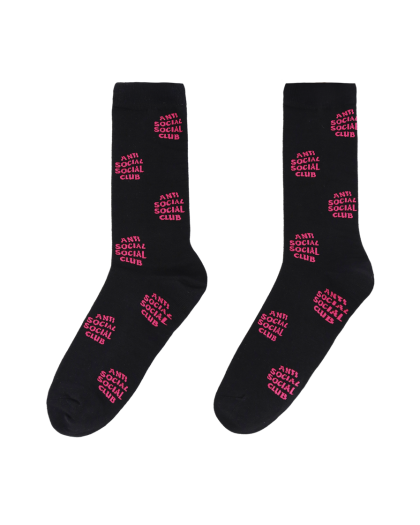 TI25C2502441 ASSC Logo Pattern Socks Black