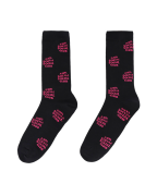 Anti Social Social Club Logo Pattern Socks Black