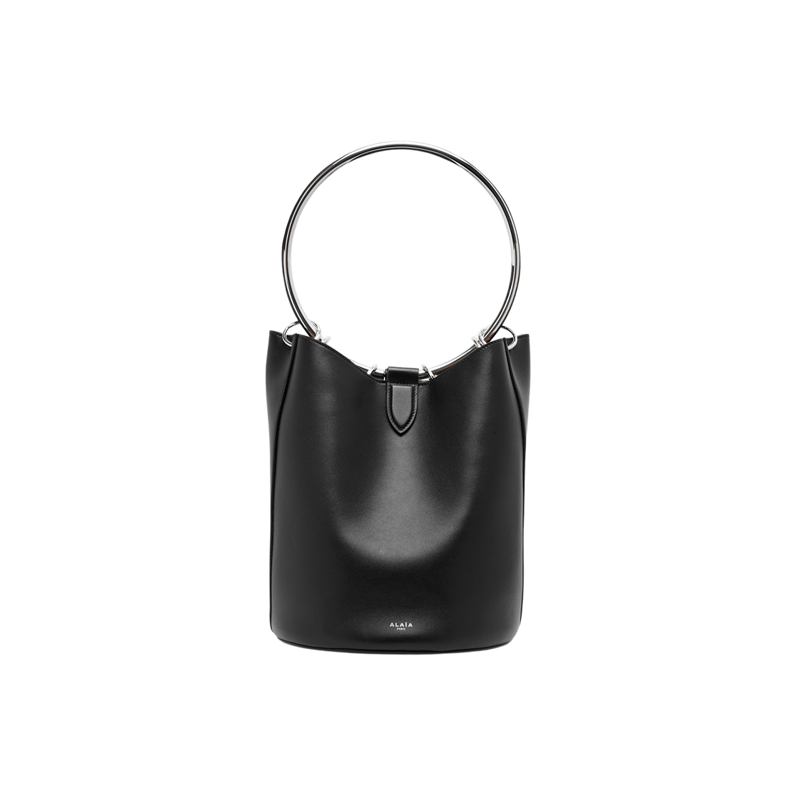 알라이아 카프스킨 링 버킷백 블랙(Alaia Calfskin Ring Bucket Bag Black)