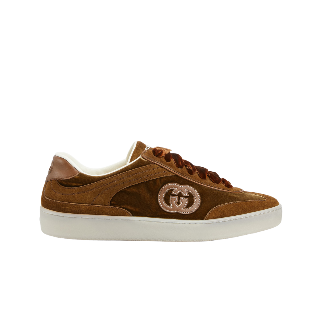 812656-AAE4N-2440 (W) Gucci G75 Sneakers Brown Velvet