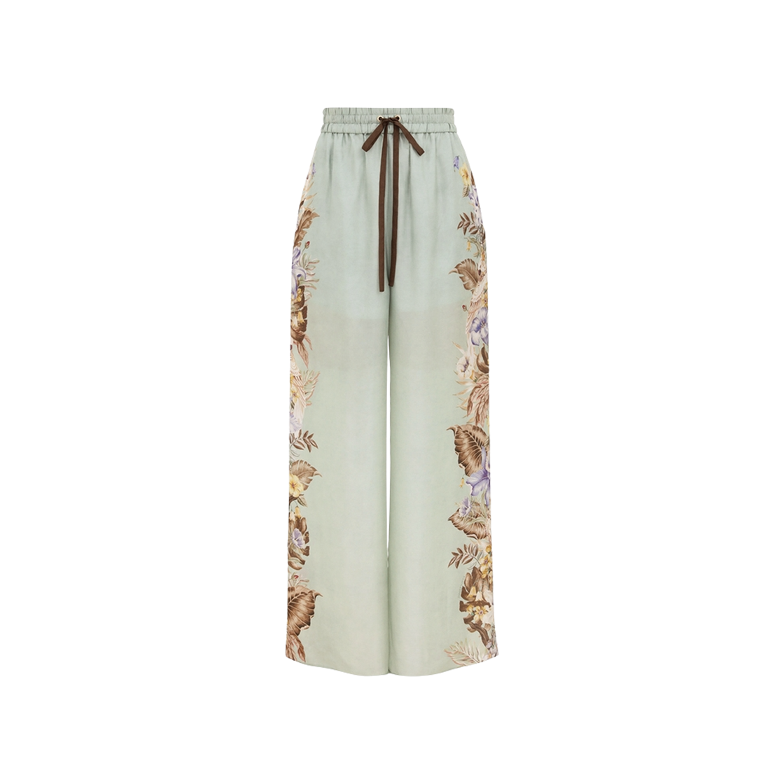 (W) 짐머만 코코 릴렉스드 팬츠 세이지 멀티 플로럴((W) Zimmermann Coco Relaxed Pants Sage Multi Floral)