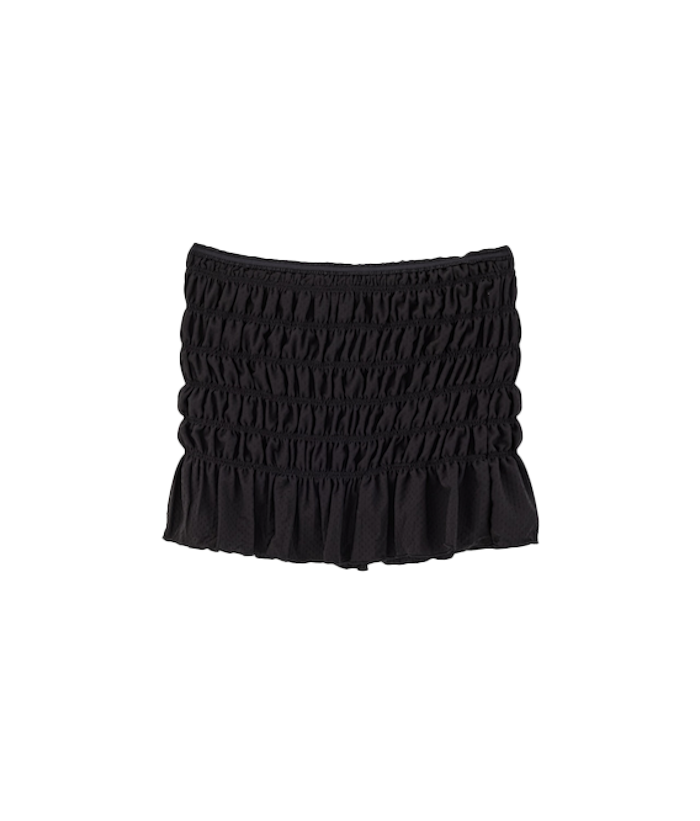 TA12406 TANNAT T/T Frill bubble mini skirt - Black
