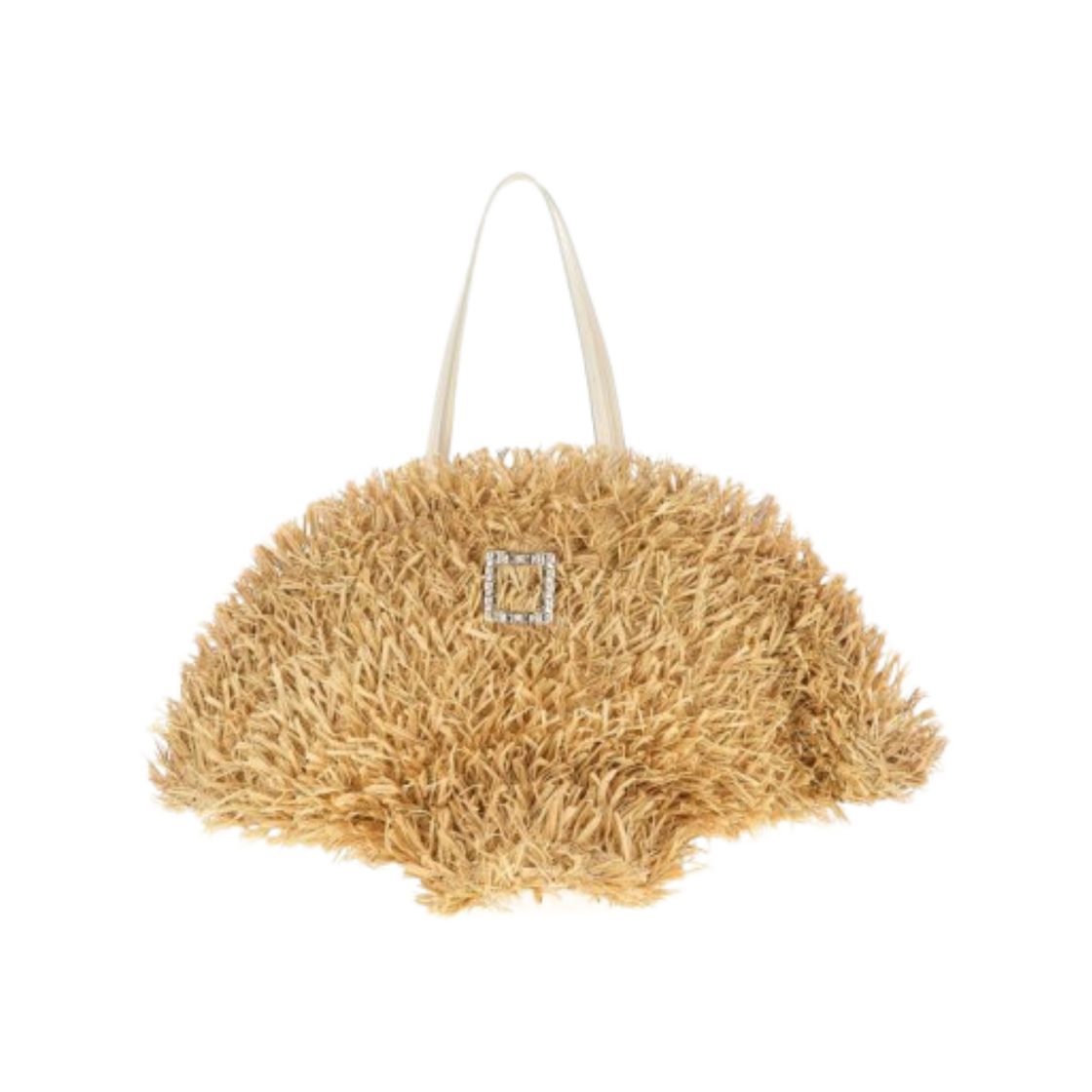 로저 비비에 트레 비비에 라지 라피아 쇼핑백 내츄럴(Roger Vivier Tres Vivier Large Shopping Bag in Raffia Natural)