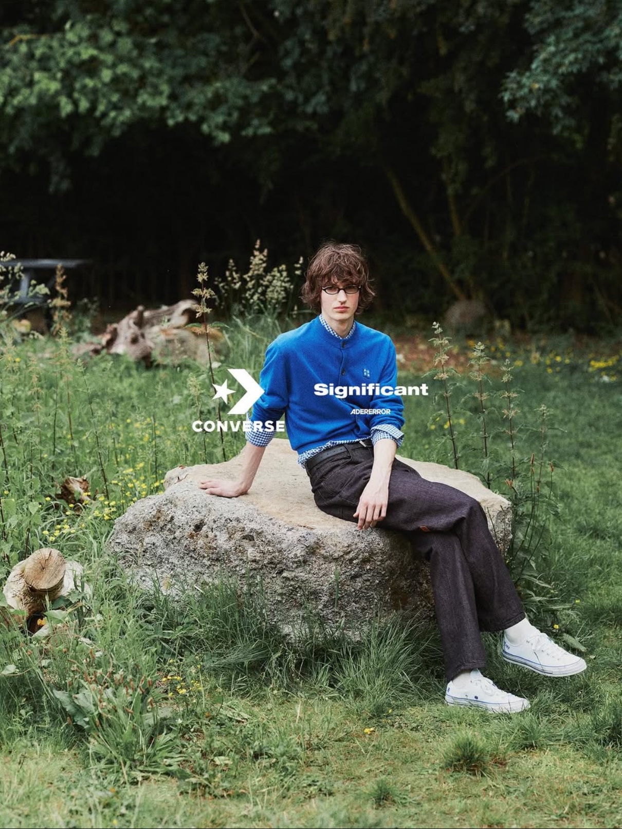Converse x Ader Error Sig; Chuck 70 Low White Blue 착용 스타일 - 4