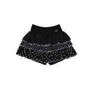 Asura Lace Dot Cancan Skirt Black