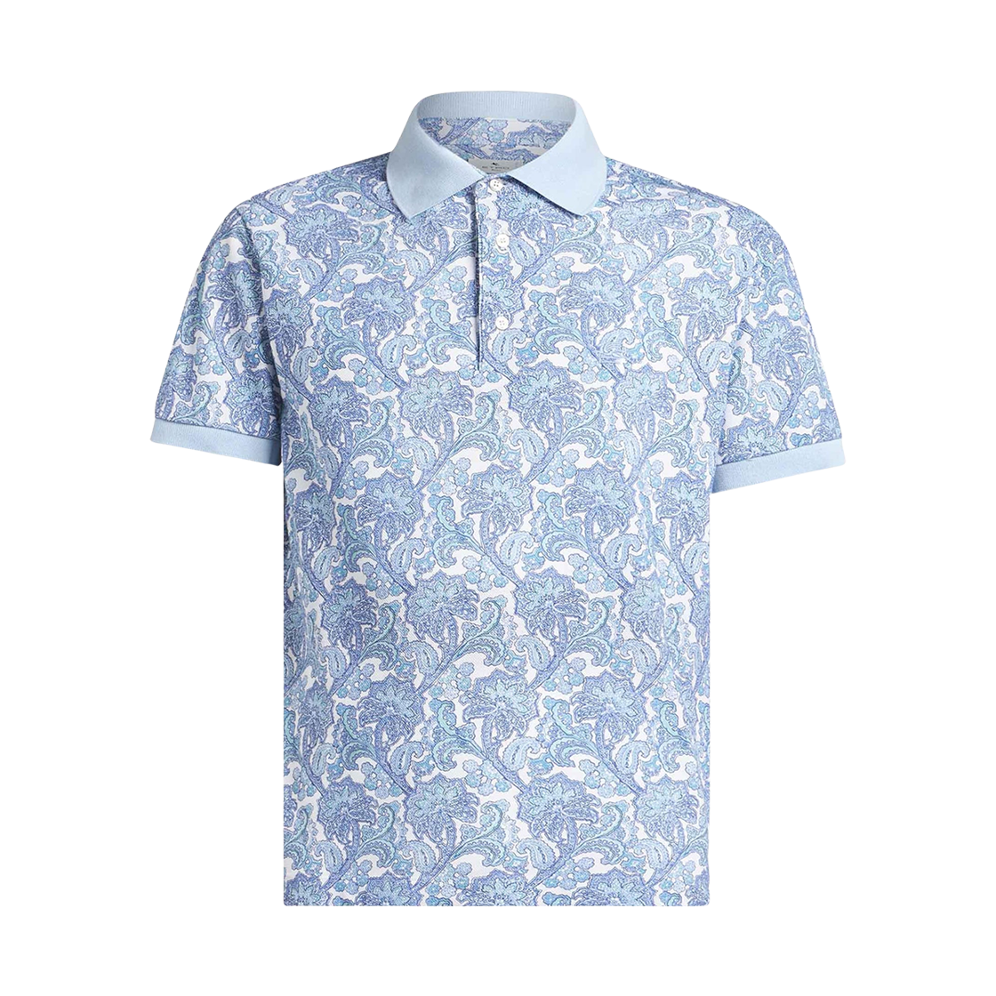에트로 코튼 폴로 셔츠 라이트 블루(Etro Cotton Polo Shirt Light Blue)