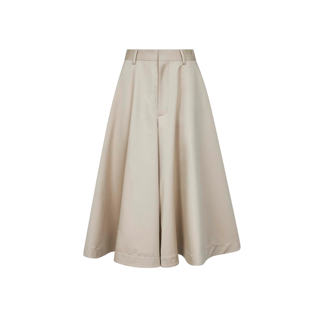 829996V5PT02674 (W) Bottega Veneta Silk and Cotton Twill Culotte Grey Putty