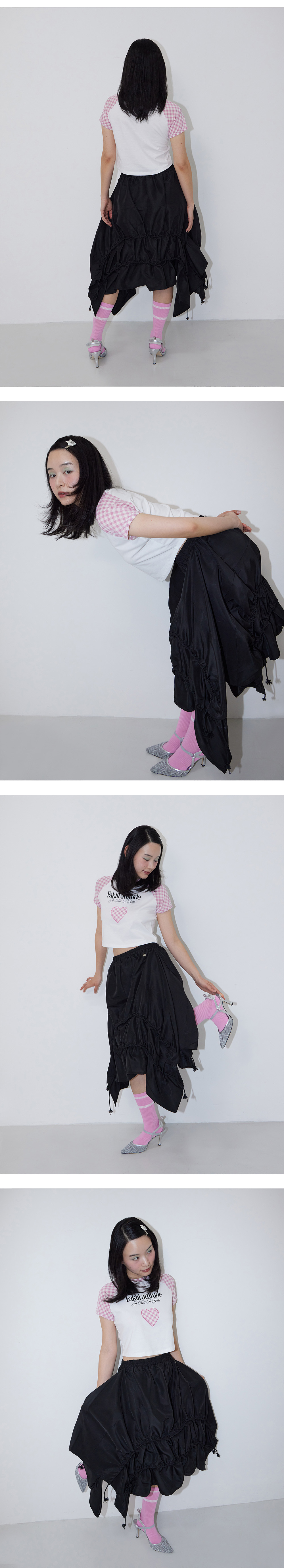 スカート [Fakiii] Cancan String Skirt 페이키 캉캉 스트링 스커트 블랙 | Fakiii | KREAM