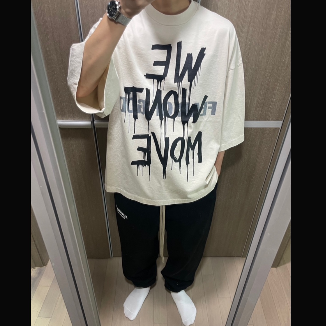 Essentials Fleece Essential Sweatpant Black - 24FW 착용 스타일 - 1