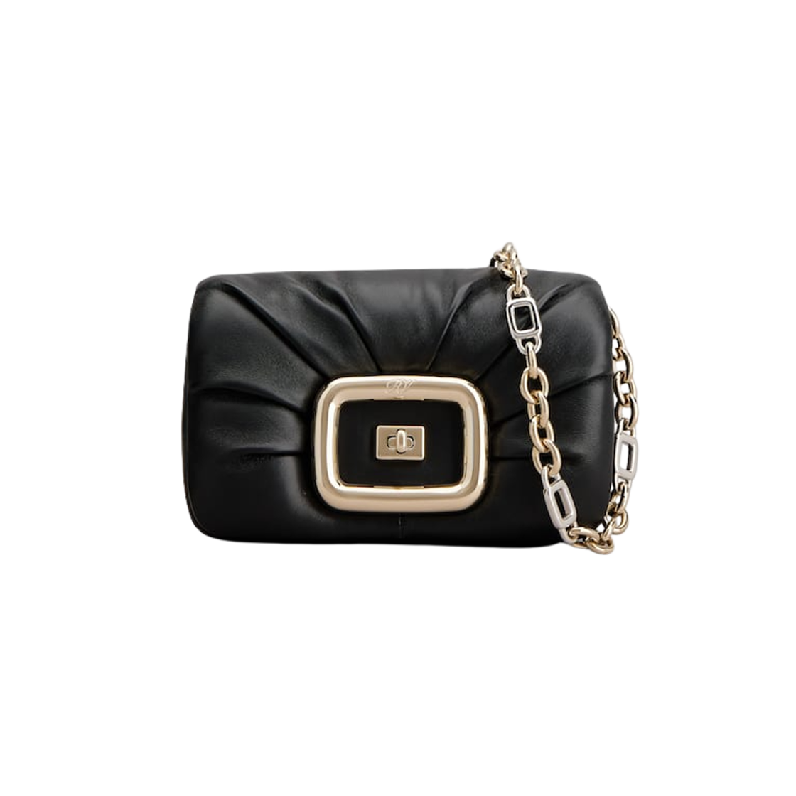 로저 비비에 비브 쇼크 레더 미디백 블랙(Roger Vivier Viv Choc Mini Bag in Leather Black)