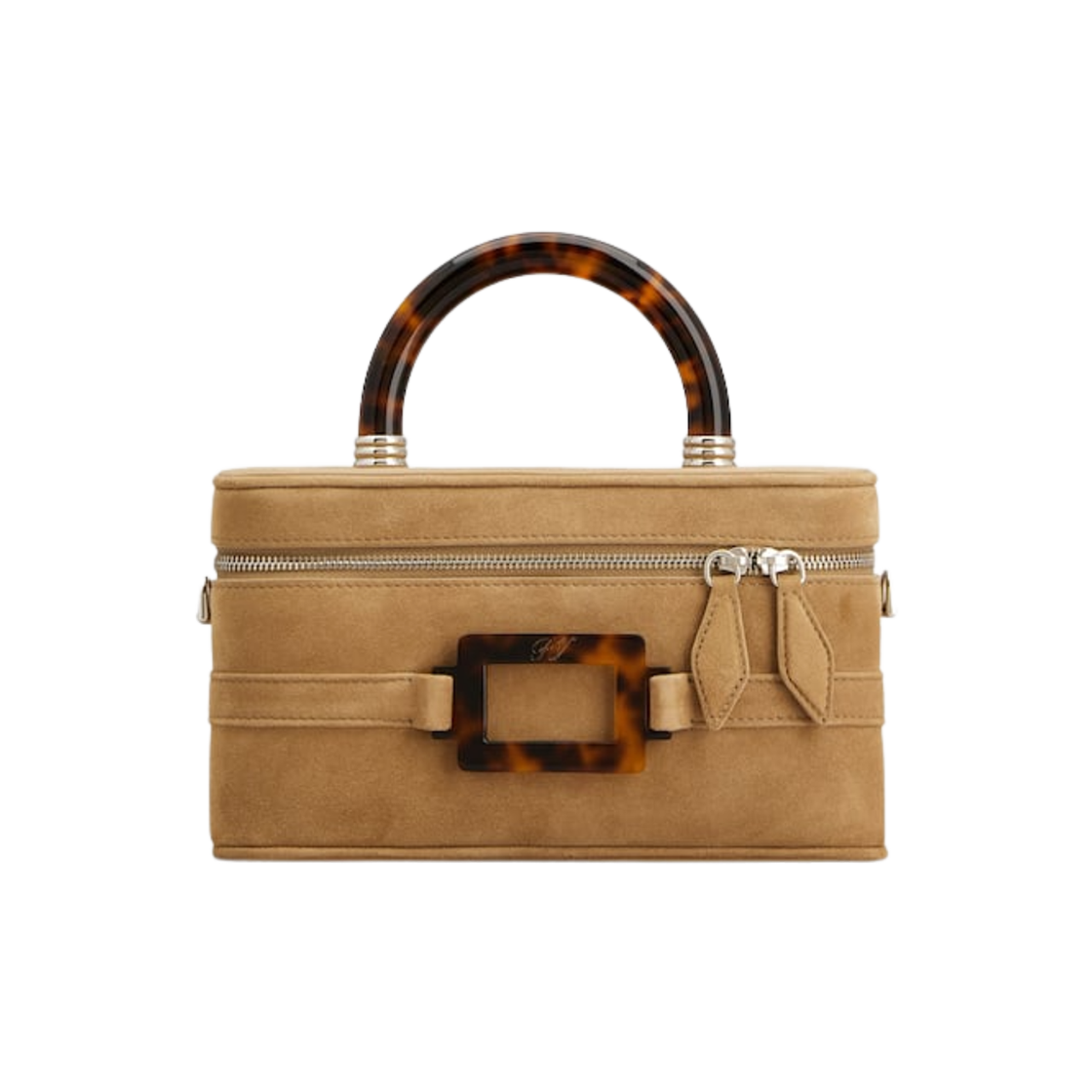 로저 비비에 베니티 벨 비비에 스웨이드 미니백 베이지(Roger Vivier Vanity Belle Vivier Mini Bag in Suede Beige)