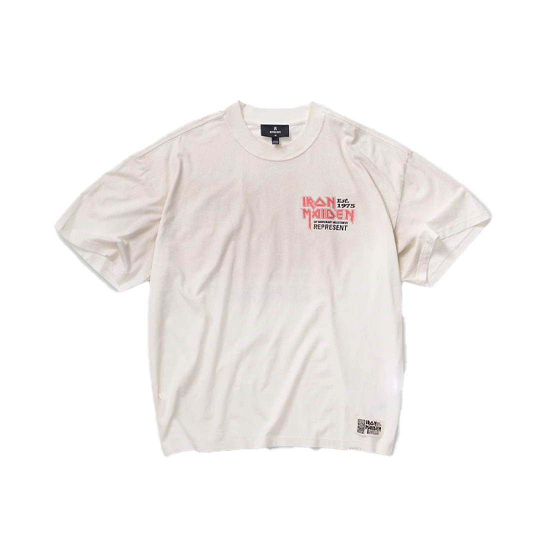 리프레젠트 x 아이언 메이든 기념 티셔츠 워시드 에크루 - 25FW(Represent x Iron Maiden Anniversary T-Shirt Washed Ecru - 25FW)