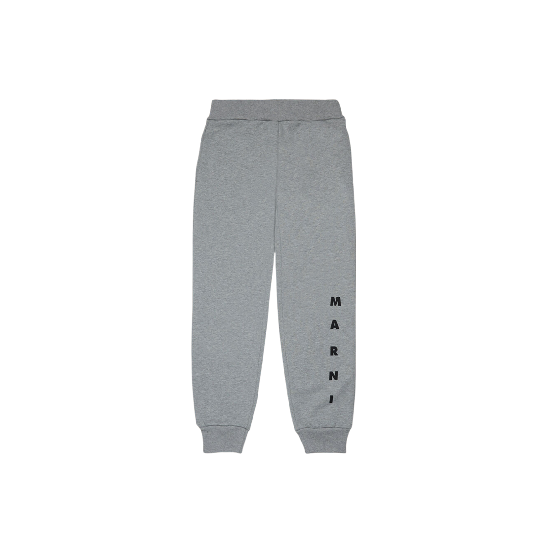 (키즈) 마르니 마르니 프린트 코튼 조거 쿨 그레이 멜란지((Kids) Marni Cotton Joggers with Marni Print Cool Grey Melange)