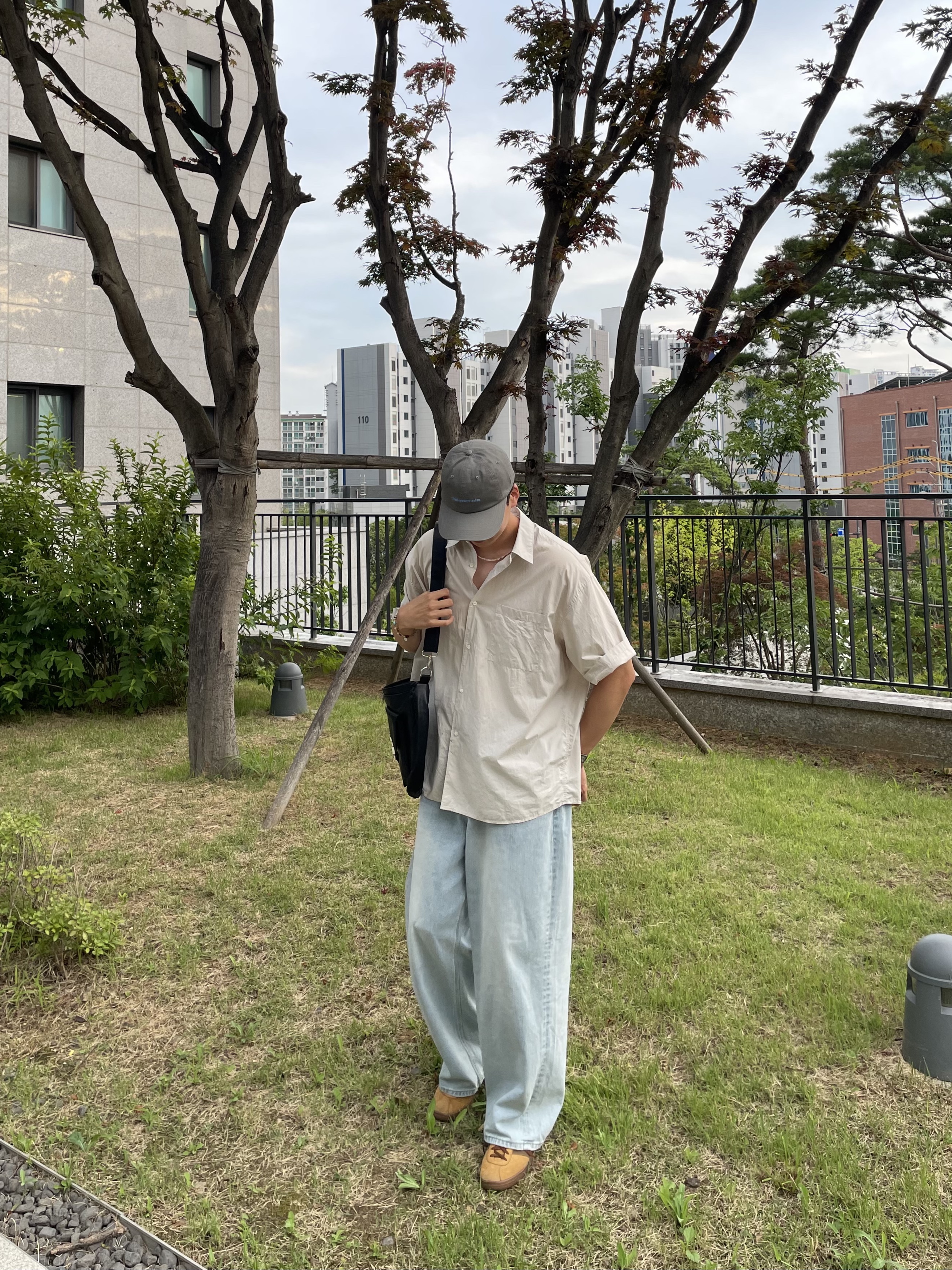 noun Wide Denim Pants Light Blue, Adidas Tobacco Gruen Mesa Brown Desert 착용 스타일 - 3
