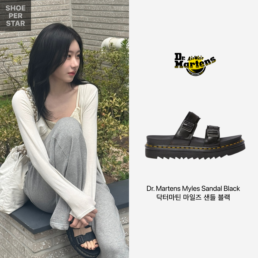 Dr. Martens Myles Sandal Black 착용 스타일 - 2