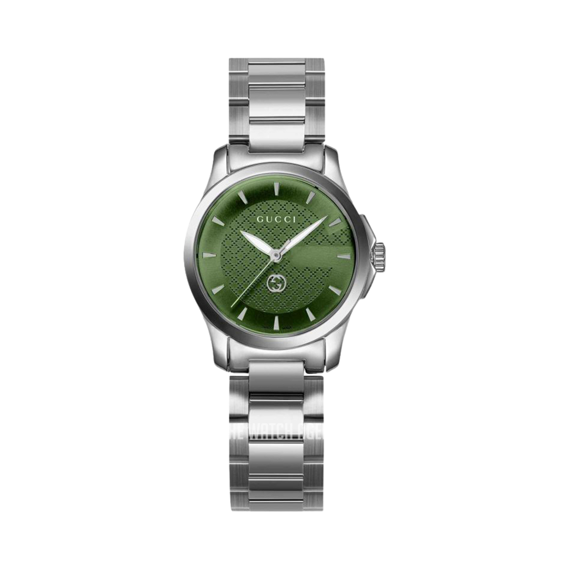 (W) 구찌 G-타임리스 쿼츠 27mm 스테인리스 스틸 그린((W) Gucci G-Timeless Quartz 27mm Stainless Steel Green)