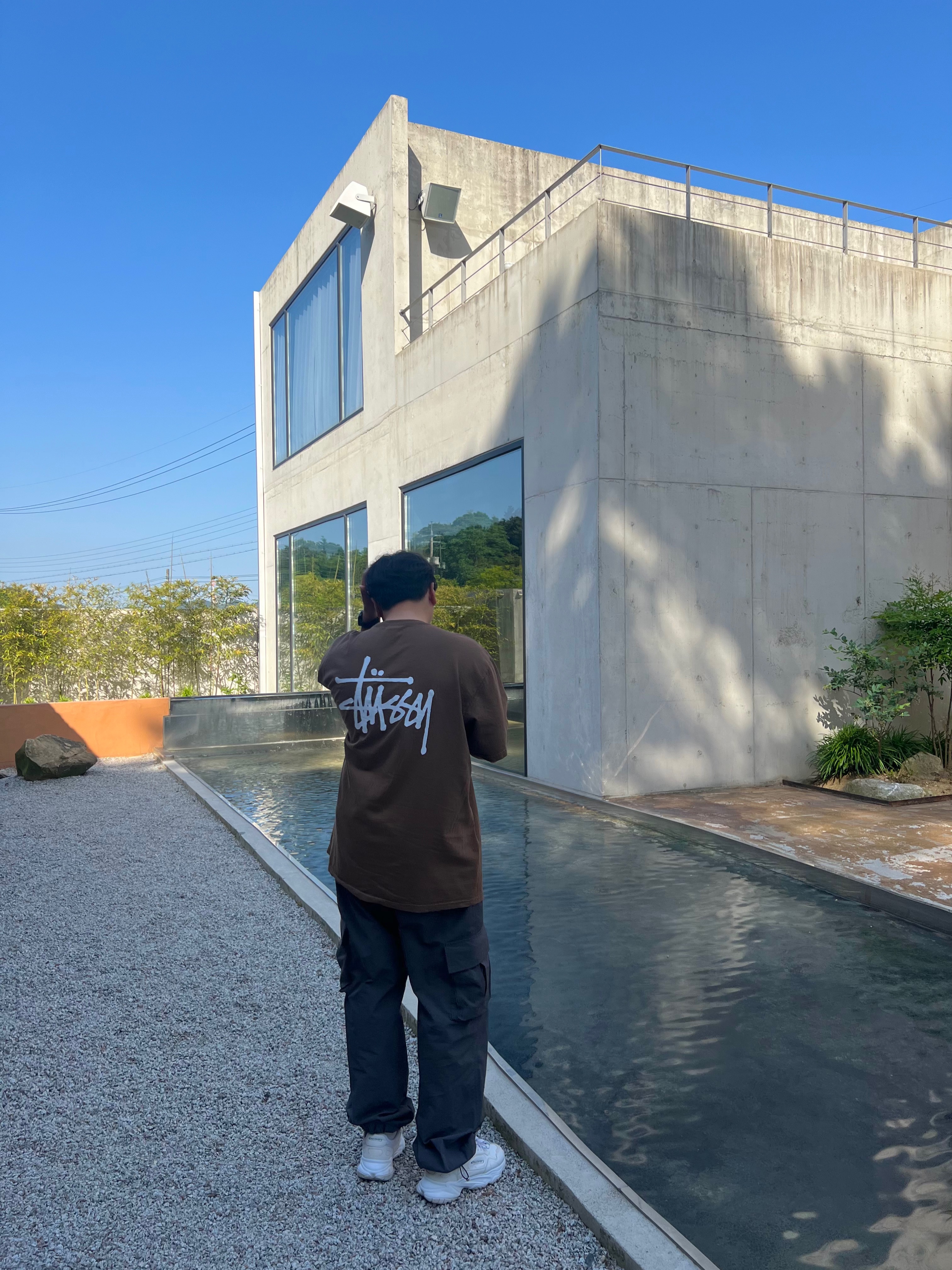 Stussy Basic Stussy Pigment Dyed T-Shirt Brown 2024 착용 스타일