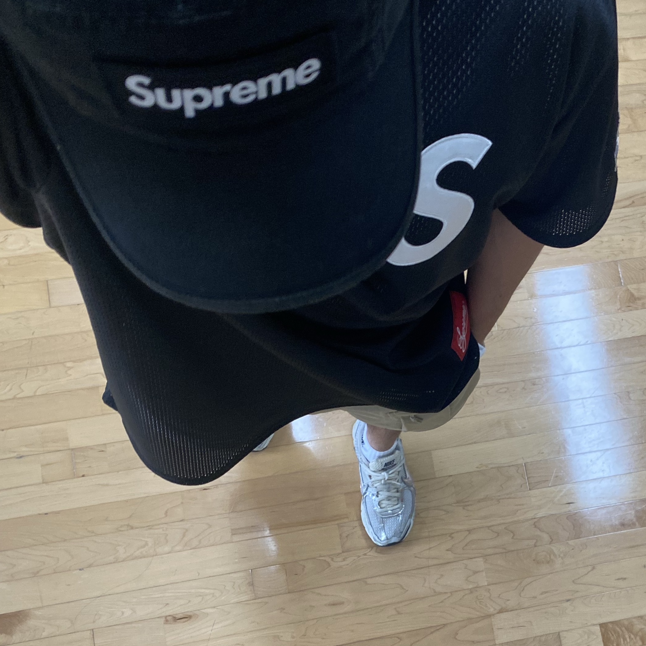 Supreme Military Camp Cap Black - 23SS 착용 스타일