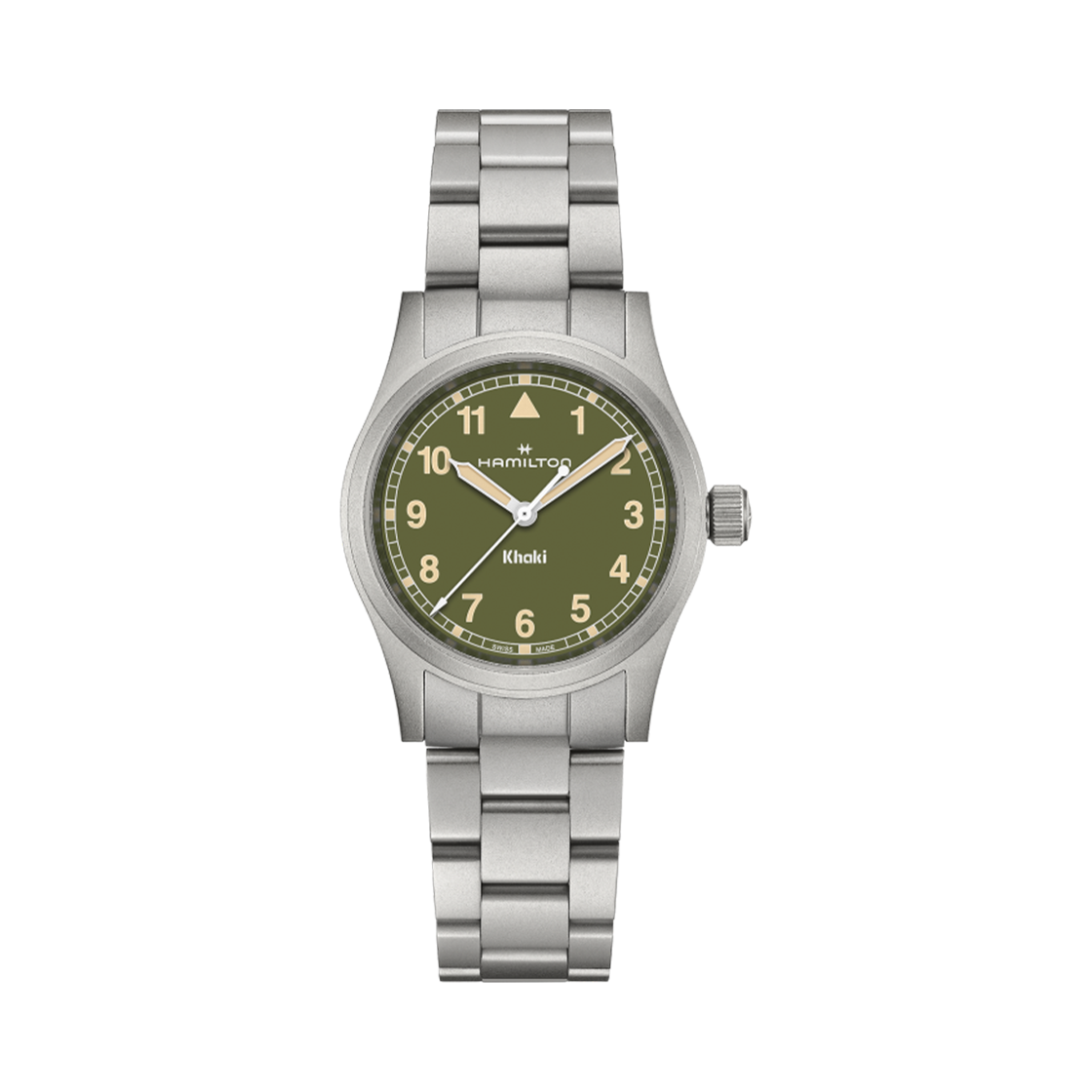 H69301160 Hamilton Khaki Field Quartz 33mm Stainless Steel Green