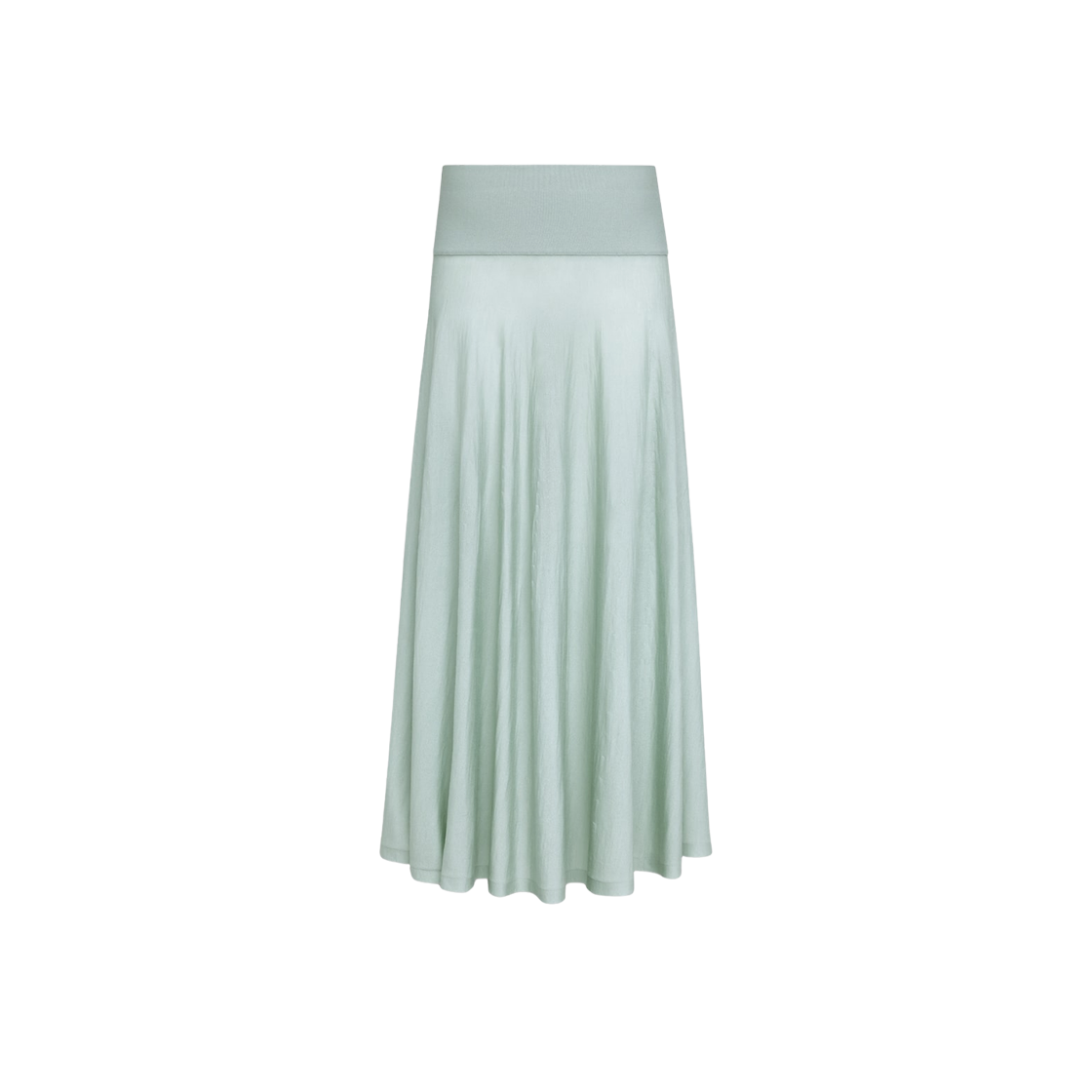 (W) 알라이아 메리노 울 맥시 스커트 그린((W) Alaia Merino Wool Maxi Skirt Green)